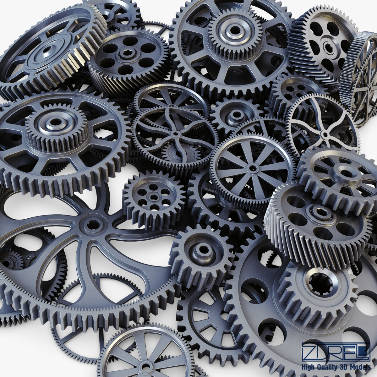 ArtStation - Pile of Scattered Gears v 1 | Resources