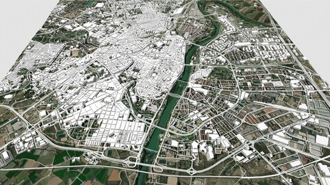 Cityscape Zaragoza Spain