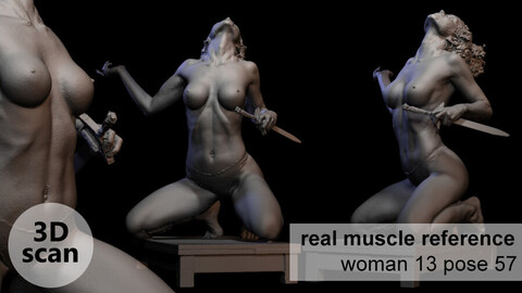 3D scan real muscleanatomy Woman13 pose 57