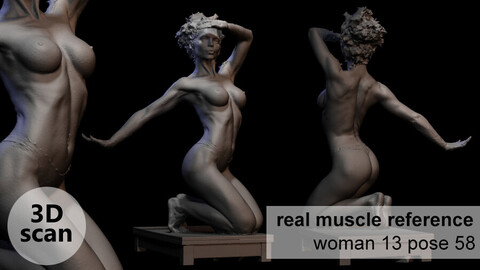 3D scan real muscleanatomy Woman13 pose 58