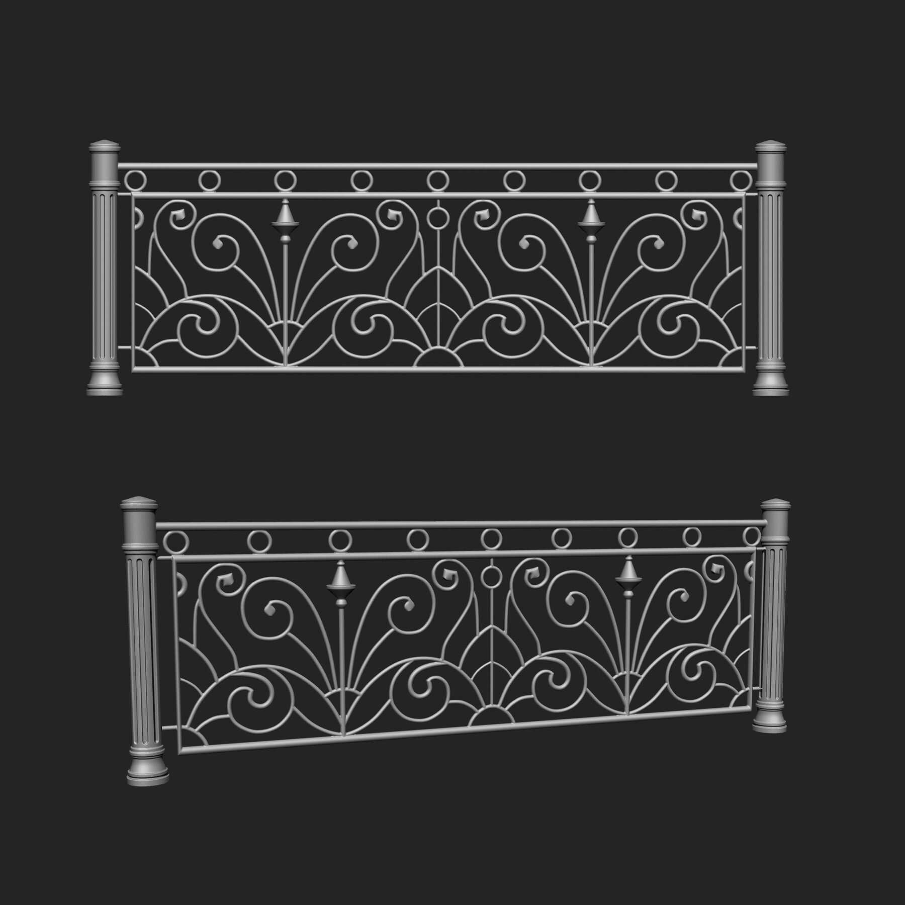 ArtStation - Railing IMM Brush Pack (15 in One) | Brushes