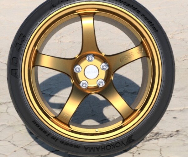 ArtStation - RAYS GRAMLIGHTS 57CR 18 INCH RIMS WITH YOKOHAMA ADVAN ...