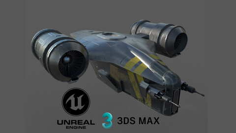 Razor crest game asset- Mandalorian spaceship