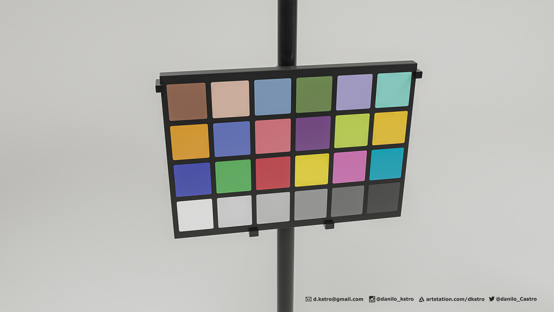 ArtStation - Color Checker Chart 3D Model (Free)