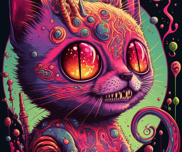 trippy cat facebook covers