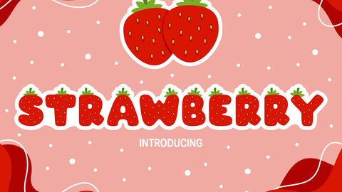 Color Font - Strawberry