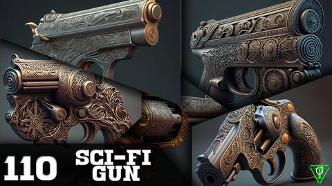 110 SCI-FI GUN (More Than 8K Resolution)