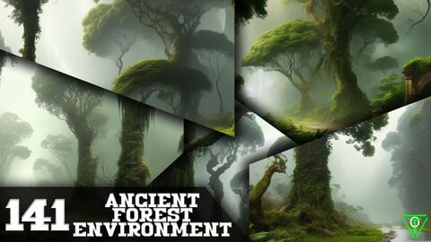 141 Ancient forest environment Illustration Pack (More Than 8K Resolution)