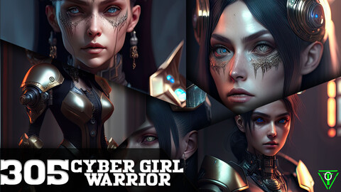 305 Cyber Girl Warrior Referene Pack