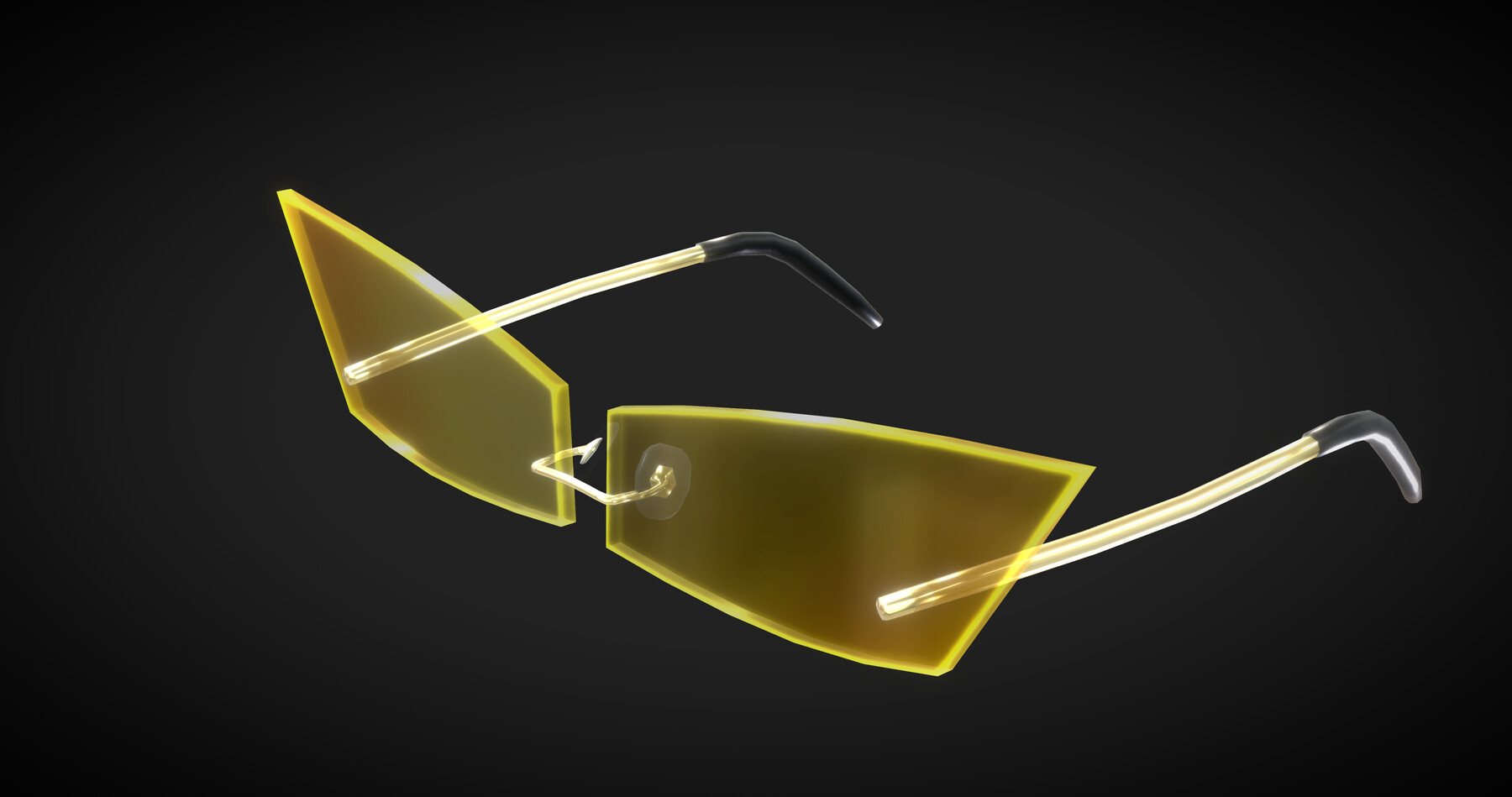 ArtStation - Yellow Sunglasses / Neon Sunglasses - low poly 3D model ...