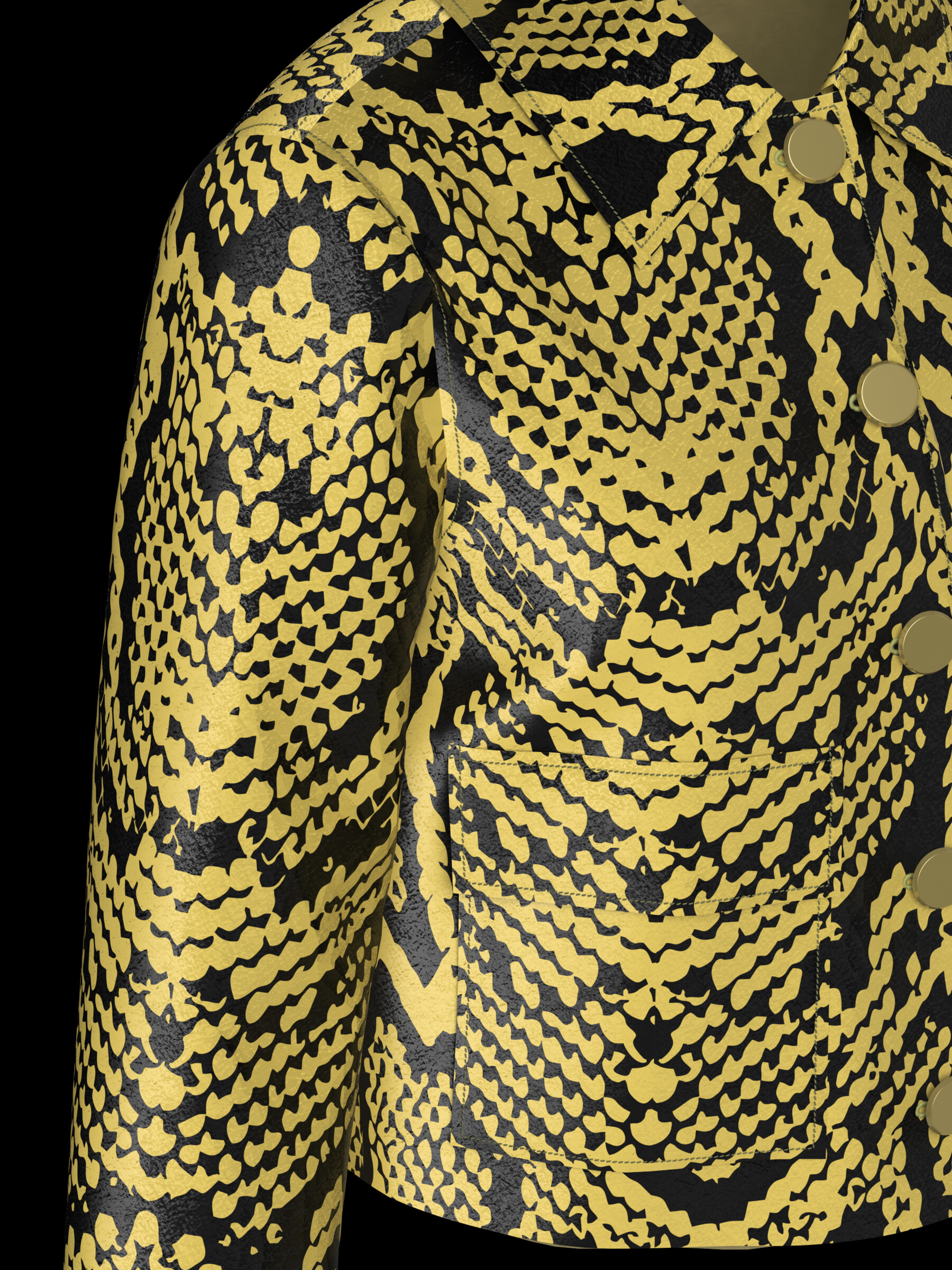 ArtStation - 3D SNAKE PATTERNED LEATHER JACKET | Resources