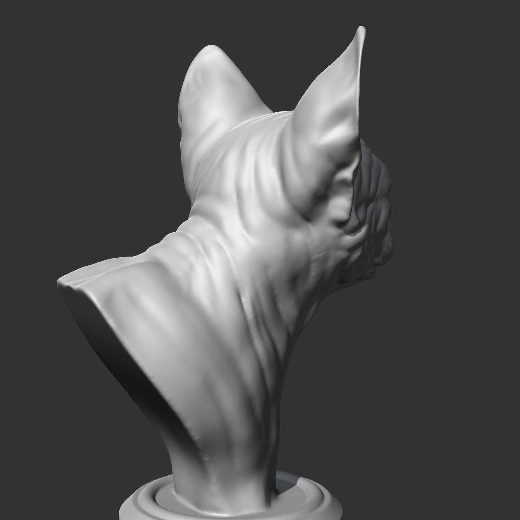 Artstation Sphynx Cat Head Am08 3d Print Model Resources