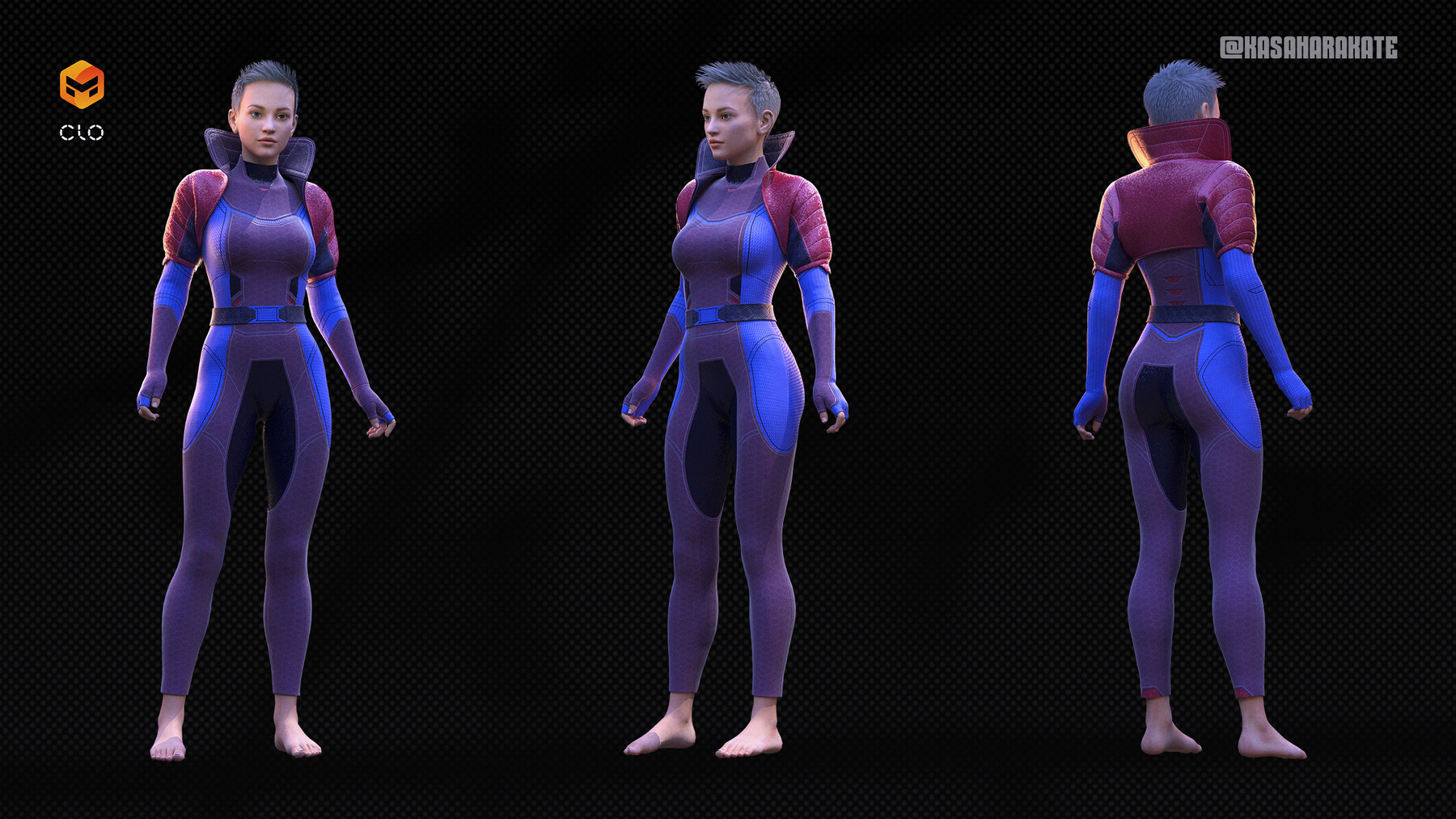 ArtStation - sci-fi women body suit 2