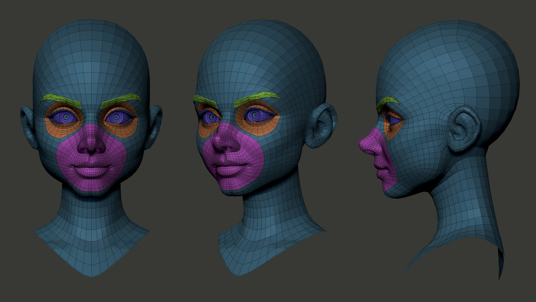 ArtStation - Stylized Female Character Head Model - Ana | Resources