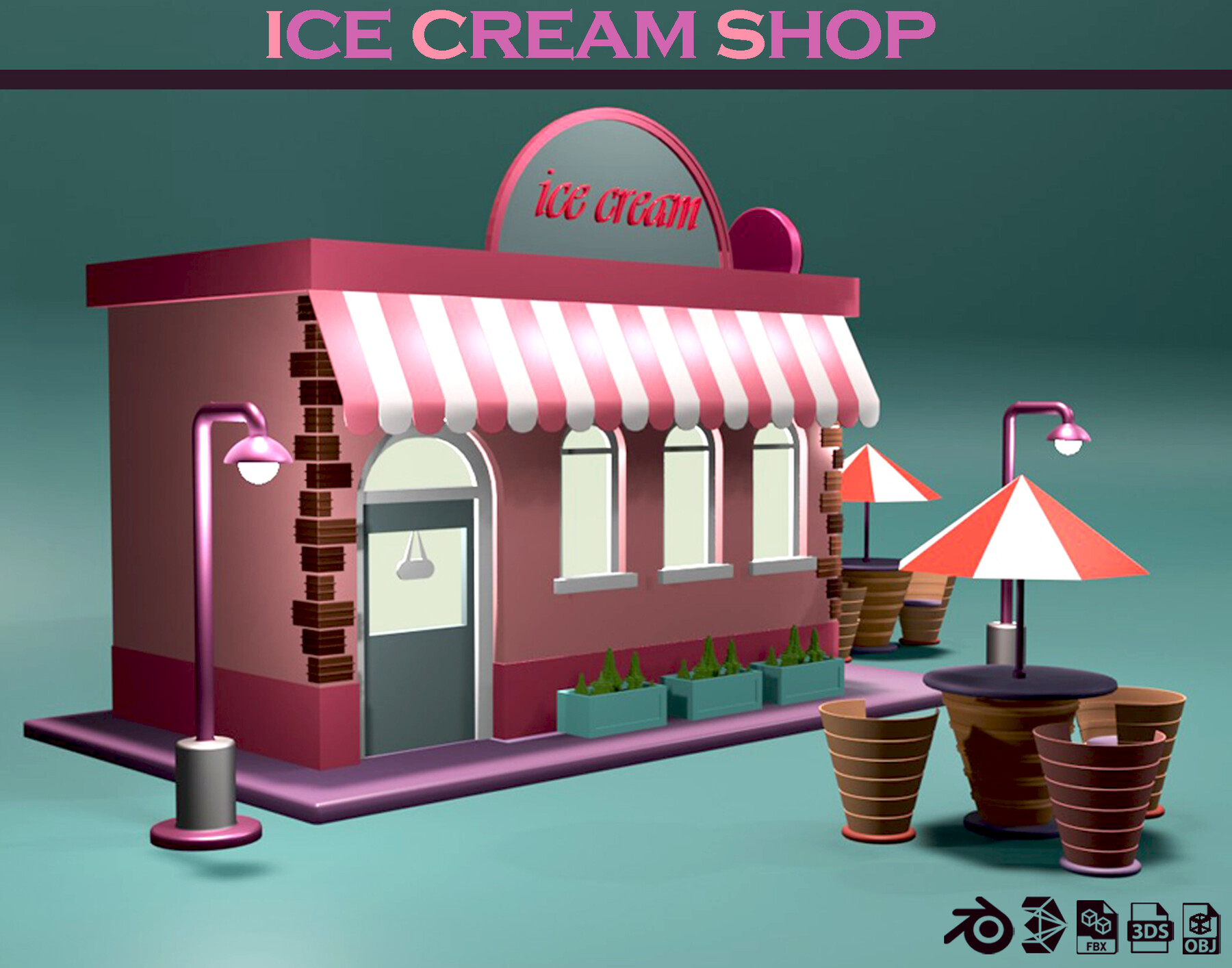 Ice Cream Shop in 2D Assets - UE Marketplace