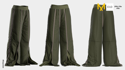 Streetwear Oversize Pants #018 - Clo 3D / Marvelous Designer + OBJ / DIGITAL FASHION / HYPEBEAST / FUTURE FASHION