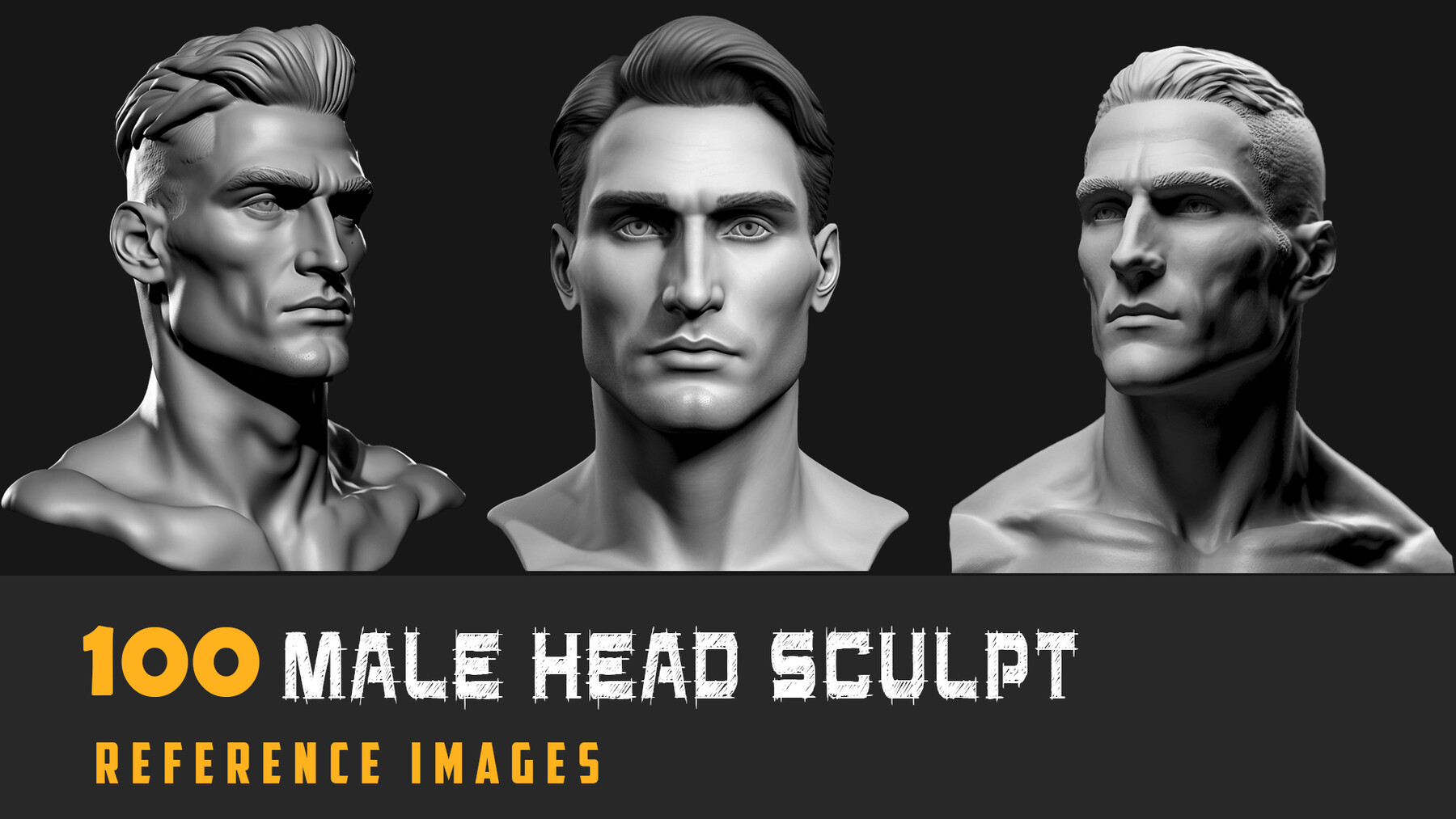 ArtStation - 100 Male Head Sculpt | Artworks