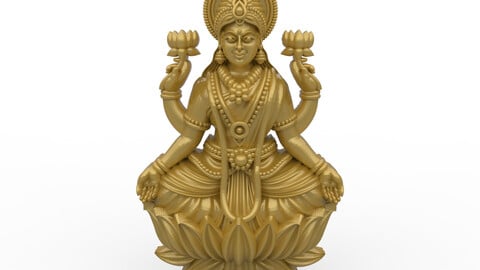 Laxmi pendant|Laxmi pendant|lakshmi CAD file|laxmi jewelry file|indian goddess laxmi|3D printing laxmi file