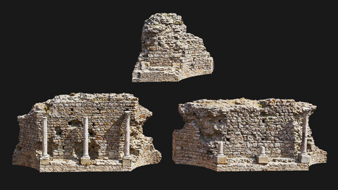 Old Roman Colosseum Ruins Scan