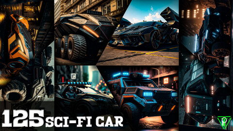 Sci-Fi Car (More Than 8K Resolution)