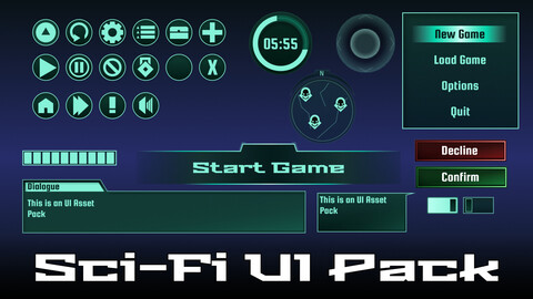 FREE Sci-Fi UI Game Asset Pack