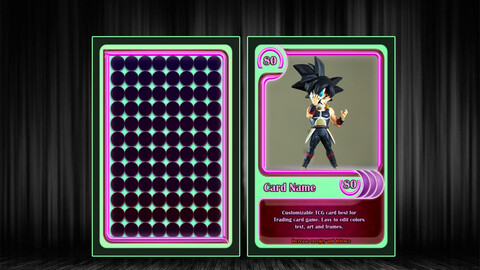 Trading game card Psd template V2