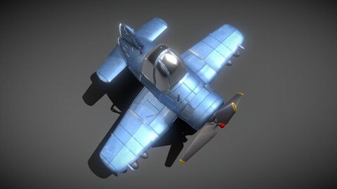 Cartoon Airplane F4U Fighter