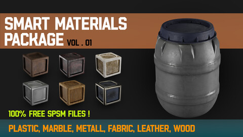 " 6 High Detailed Smart Materials Package " (Vol.1) - 100% FREE!