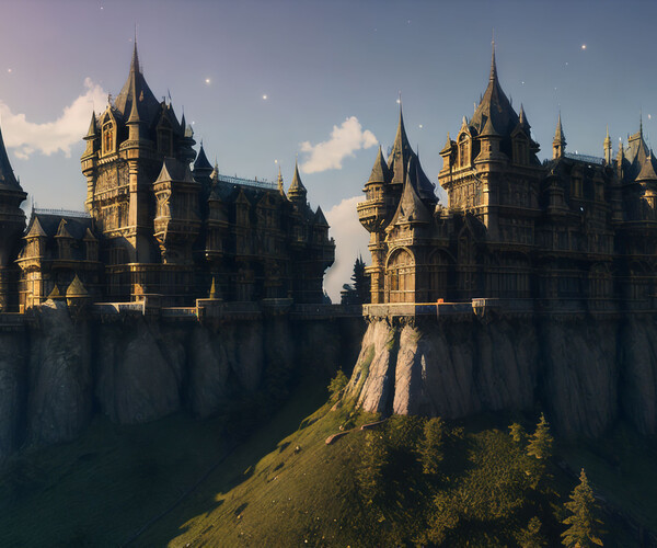 ArtStation - Girl And Old Castle keyframes for animation | Artworks