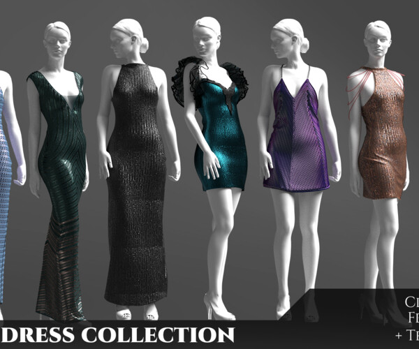 Artstation Sequin Dress Collection Resources