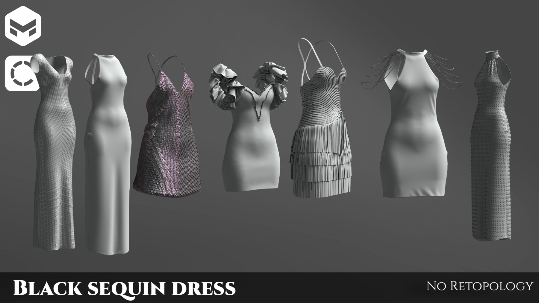 ArtStation - Sequin dress collection | Resources
