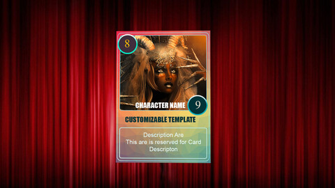 NFT Trading Card Photoshop template