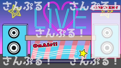 Animated streaming overlay [Neon pop LIVE!] Background/OBS/SLOBS/Youtuber/Streamer/Vtuber Assets