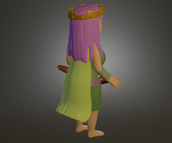 ArtStation The Archer Queen fanmade figure Game Assets