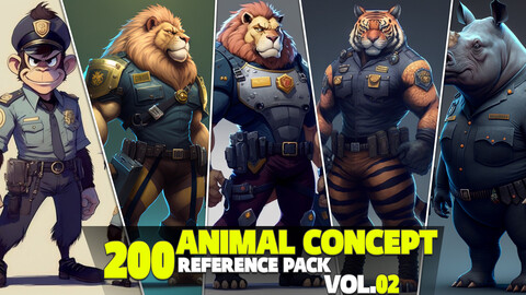 200 Animal Concept Reference Pack Vol.02
