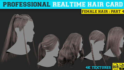 Professional Realtime Haircard - Female Hair Part 4