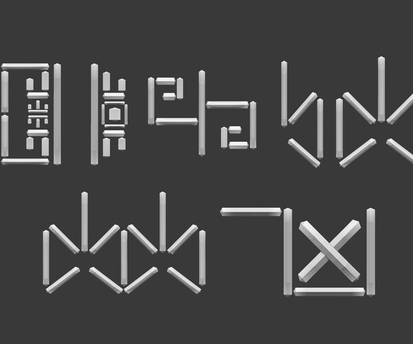 ArtStation 70 Low poly stitch, sewing seams ornament IMM and IMM