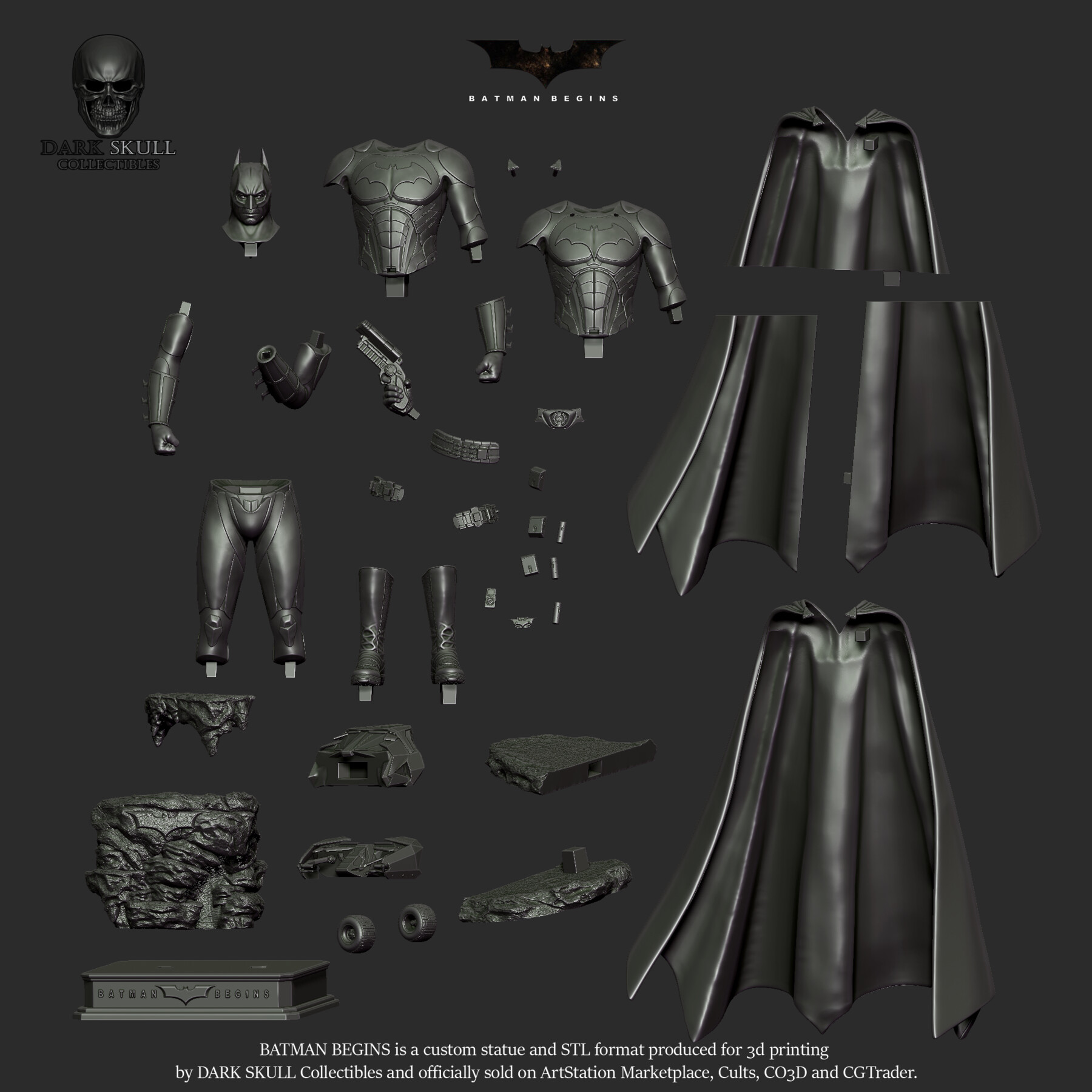 ArtStation - BATMAN BEGINS (2005) STL | Resources