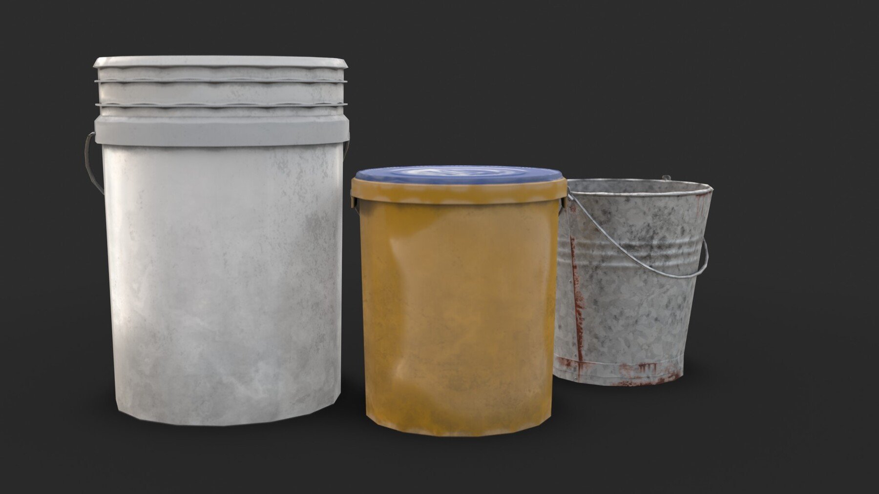 ArtStation Fishing Buckets Game Assets