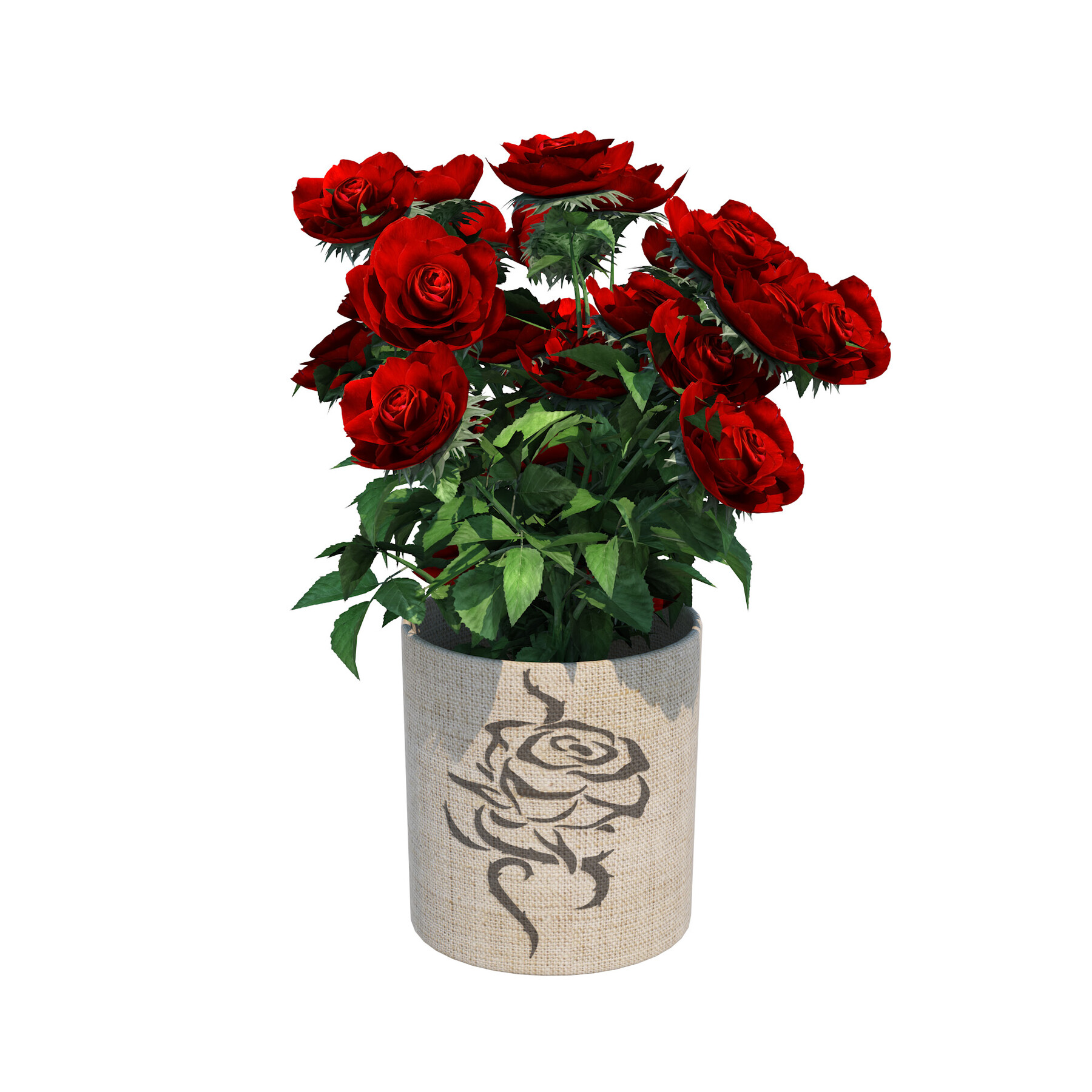 ArtStation - Red rose flower vases | Resources