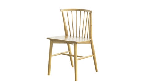 Eclair rubber wood dining chair