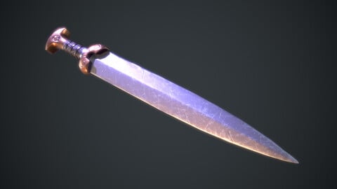 Gladius sword - game ready low poly 3d model Low-poly 3D model