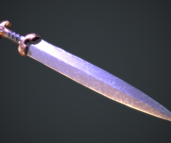 ArtStation - Gladius sword - game ready low poly 3d model Low-poly 3D ...