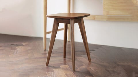 Acacia solid wood stool