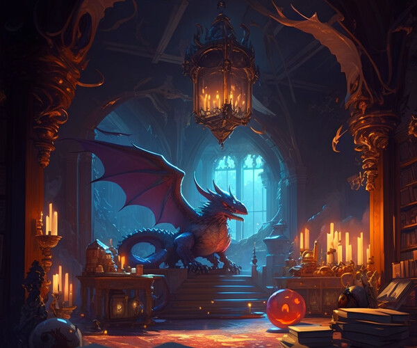 ArtStation - Dragon's Domain: A Medieval Castle Library 6 | Artworks