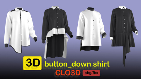 4 women's clothes/ CLO3d/ FBX /OBG