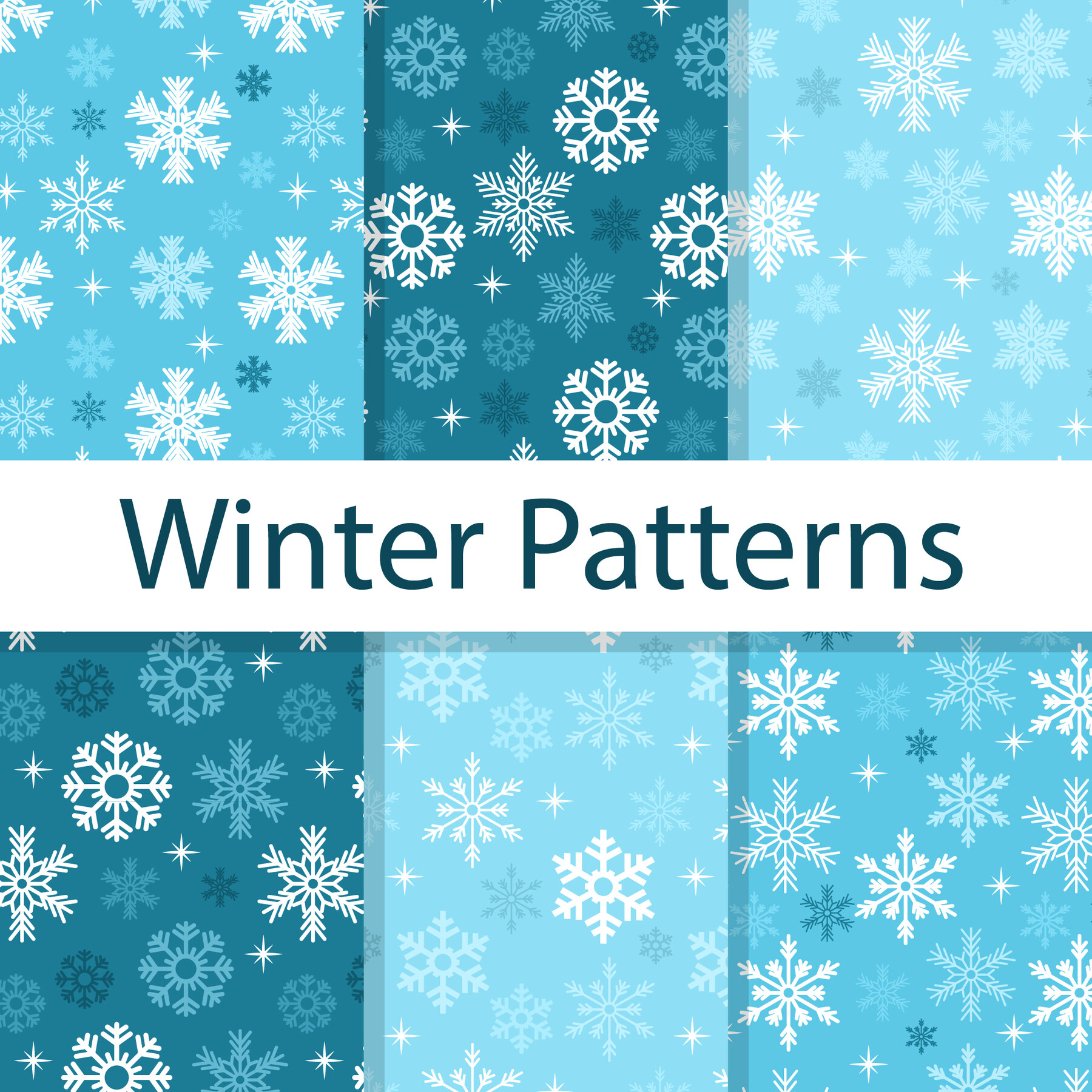 ArtStation - Winter vector patterns, EPS and AI Template File | Artworks