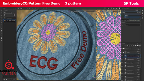 EmbroideryCG Pattern Free Demo SP tools