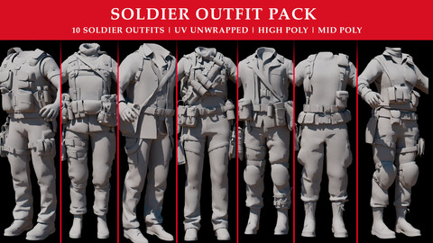 Soldier Outfit Pack ( 70% off Only for this week)