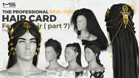 Female Hair Part 7 - Professional Realtime Hair card